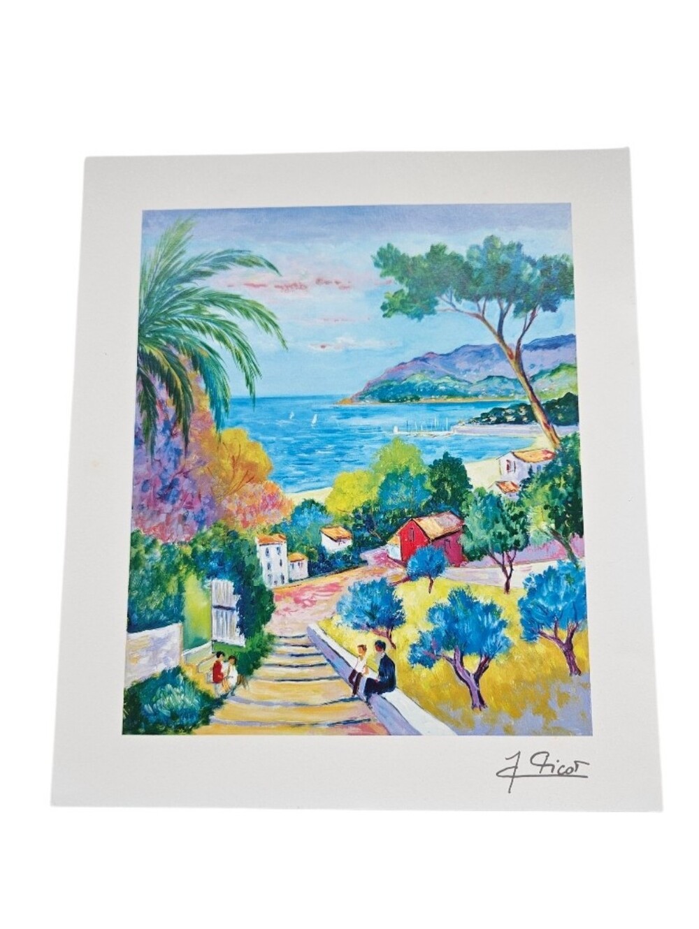 Jean Claude Picot " Paysage aux 3 Enfants 2005 Print